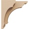 Ekena Millwork 4"W x 4"D x 8"H Wide Hughes Rough Cedar Woodgrain TimberThane Corbel, Primed Tan CORUR04X04X08HUGRCPR - alternate 6